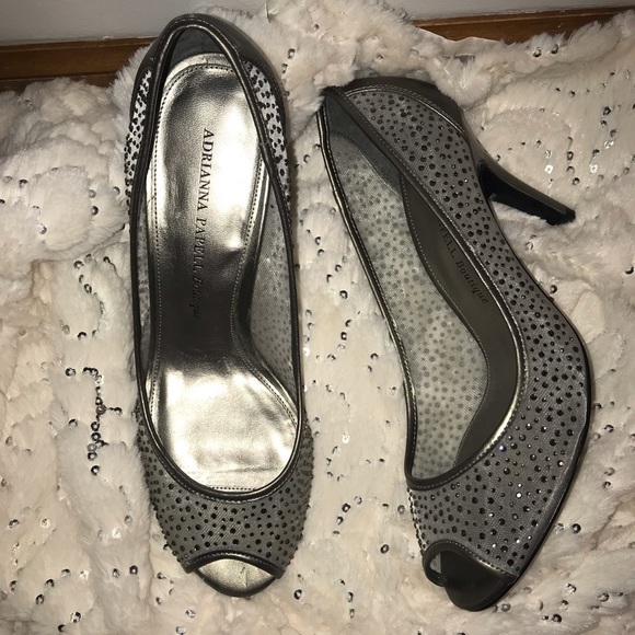 Adrianna Papell Shoes - Adrianna Papell Boutique Grey/Silver Heels Size 9